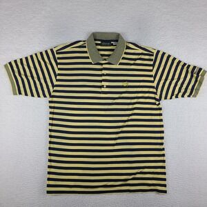 Masters Collection Polo Shirt Mens Large Navy Yellow 60s Two‎ Ply Mercerized